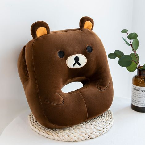 Oreiller en peluche douce, mignon et simple, en forme d'ourson, adorable (1/5)