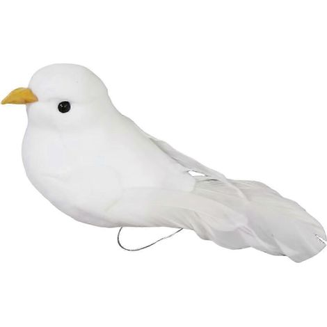 Oiseaux artificiels à plumes, décorations d'oiseaux en mousse simulée, colombe à plumes pour le jardin et Pâques-Bundled style (1/4)
