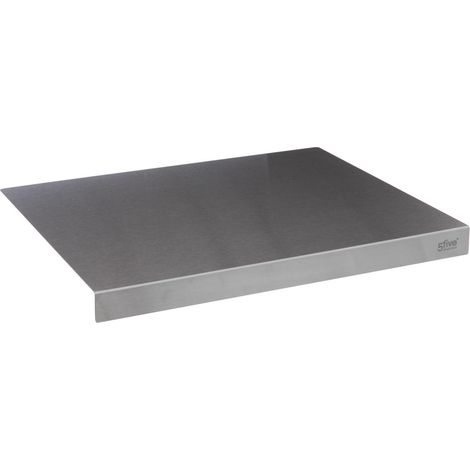 5Five Simply Smart – Planche à pétrir en acier inoxydable 50x40 cm – Couleur gris – Hygiénique et facile à nettoyer – Pour préparation de pâtes