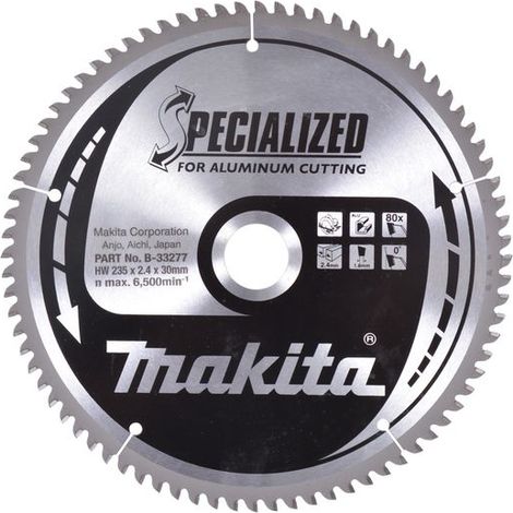 MAKITA ALUMINIUMKLINGE B-33277 Ø235MM LOCH 30mm 80 ZÄHNE