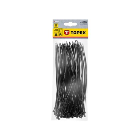 Fascette per cavi 2,5 x 200 mm, 100 pezzi, nere