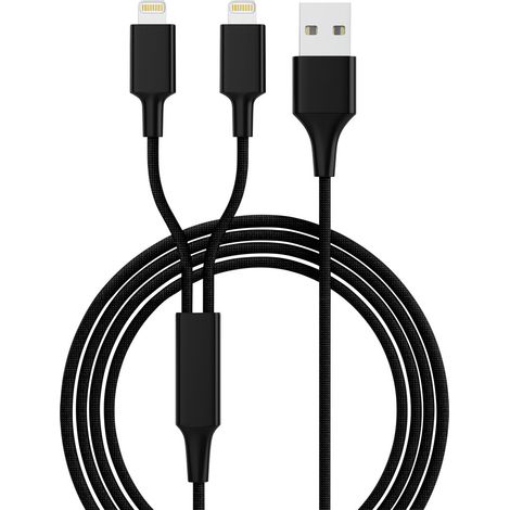 Smrter USB-Ladekabel USB 2.0 USB-A Stecker, Apple Lightning Stecker 1.20 m Schwarz SMRTERHYDRADU