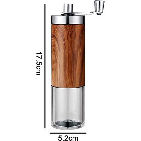 1 Moulin à Café Manuel, Acier Inoxydable, Fraise Conique Réglable, Pour Expresso et Café Filtré (1/3)