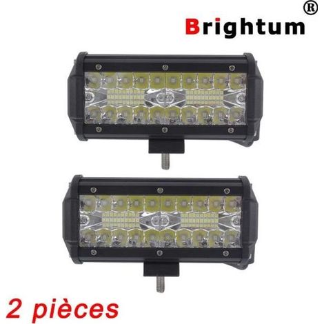 2x 120W 7\" Cree Rampe LED Phares longue portée Barre de led 4x4 Offroad Tractor (1/4)