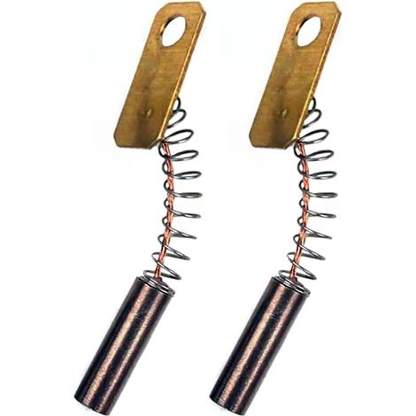 Lot de 2 balais de carbone ronds pour aspirateur - 5,7 mm x 21 mm - Pour machine à échouer, perceuses à main, outils électriques (1/5)
