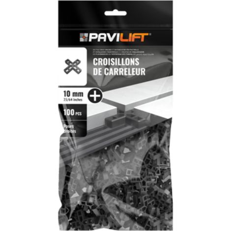 Sachet de 100 croisillons en "+" 10mm Pavilift (1/3)