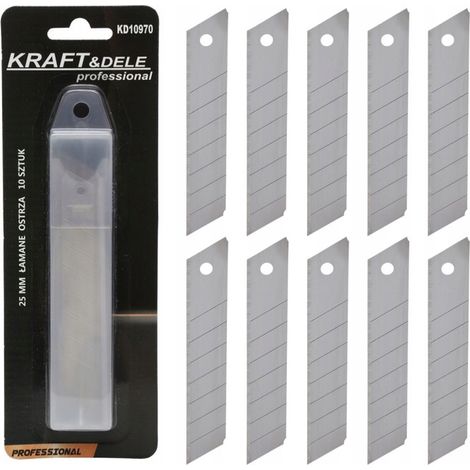 Cuchilla de repuesto, rota, para la cuchilla del cuchillo Kraft&Dele KD10970 de 25 mm (10 unidades) (1/5)