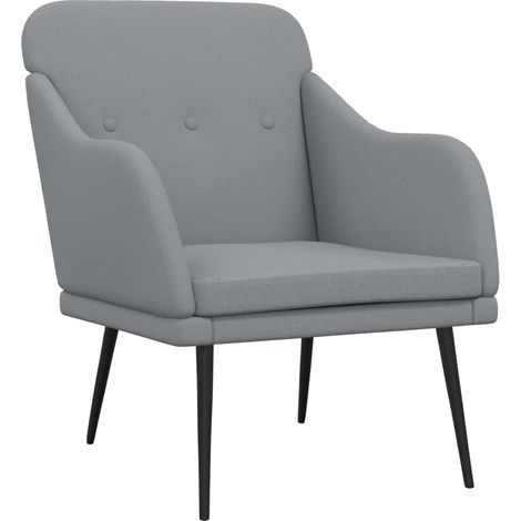 Fauteuil relax Fauteuil Gris clair 63x76x80 cm Tissu (1/5)