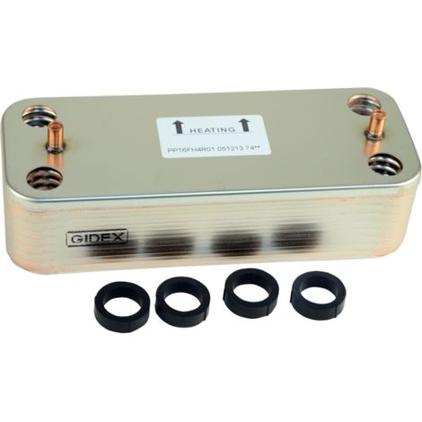 Intercambiador de placas Ferdigit lowNOX f24 16p 154x40mm tornillo 148mm