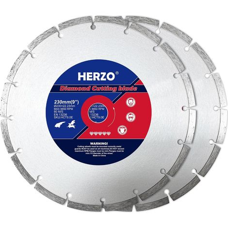 Diamond Disc 230 mm for Concrete, Granite, Stone, Marble, Masonry, Brick - Diamond Cutting Disc for Grinder (1/5)