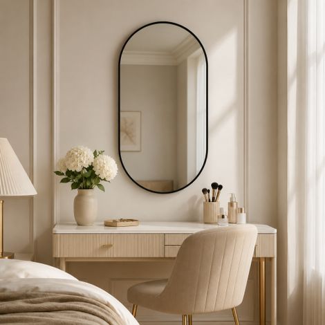 Espejo de baño elíptico flexible de 50 x 80 cm (1/5)