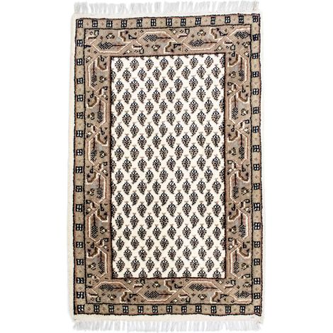 Tapis de Mir Tapis Assona - Tapis persan  - 90x60cm, Rectangular - 100% Laine vierge - Noué main - Beige