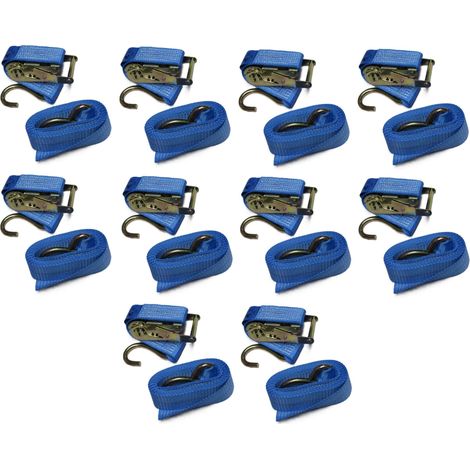 Tie Down Ratchet Straps 1.5T 3M x 50MM X10 (Cargo Lashing Car Load S Hook)