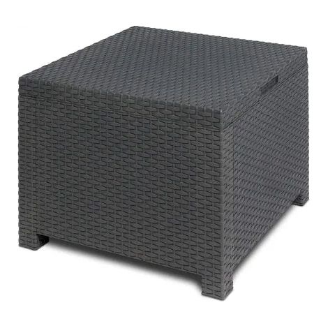 Multi -Use -Kofferraum -Pouff Ractan -Tisch aus externer Einrichtungsgarten Artemide Rattan Ressina Rattan Anthrazit (1/5)