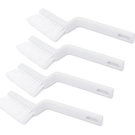 Set of 4 Cleaning Brushes for Grooves and Crevices, Set of Small, Soft-Breathed, Ergonomic Brushes for Bathroom, Kitchen, and Narrow Surfaces (1/5)