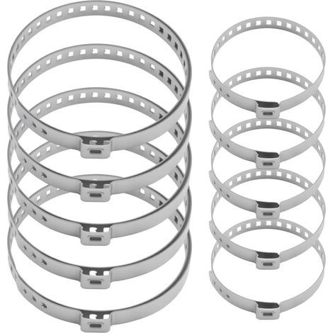 10 Pièces Collier de Serrage Soufflet Cardan Réglable Inox 20-50mm & 50-120mm Universel (1/5)