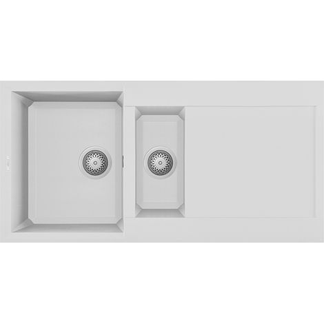 Lavello Elleci da incasso Easy 475 Granitek 68 Bianco LGY47568 (1/2)