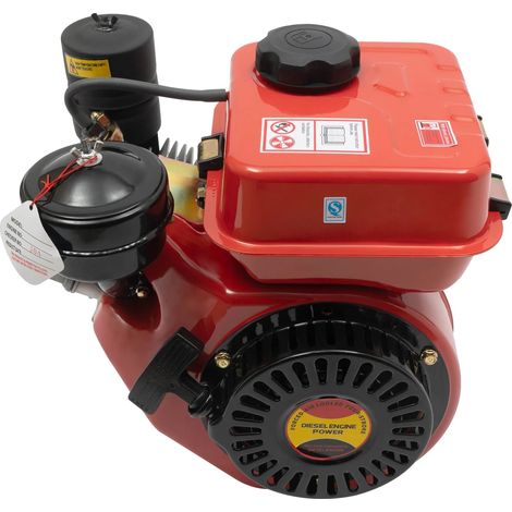 Moteur Diesel, 3CV, Entretien Facile, Rouge (1/2)