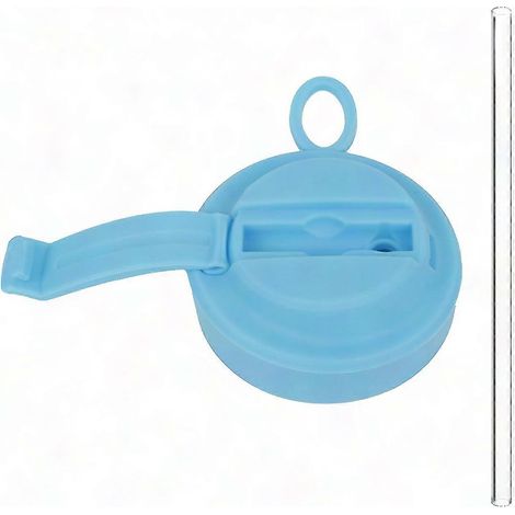 Couvercle en Silicone Vert avec Paille pour Canette, Anti-Fuite pour Bière, Jus et Soda - Bouchon Étanche et Réutilisable, Protection Boisson (1/5)