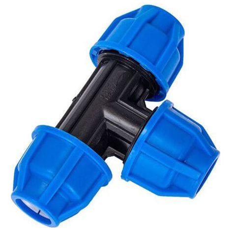 32mm x 32mm PE plastic quick-connect T-fittings suitable for PPR, PE, PVC and other hoses, garden watering accessories (1/4)