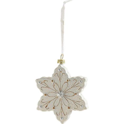 Décorations de Noël, ornements, accessoires photo, pendentif suspendu avec cordon pour mur, porte, style maison/ferme-Snowflake (1/5)