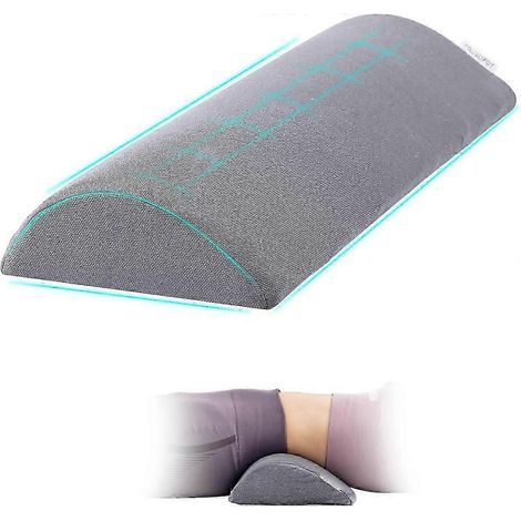 Oreiller lombaire pour lit, oreiller dorsal en mousse à mémoire de forme pour un sommeil réparateur, oreiller pour soulager les douleurs lombaires, oreiller -GSL-AquaForge (1/5)