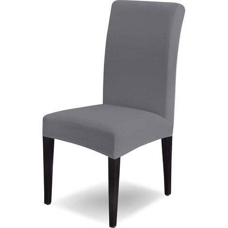 Housse De Chaise - Élastique Universelle - Pour Salle À Manger Hôtel Banquet Mariage - Hauteur Dossier 45 À 66 Cm - Lot De 4 (1/5)