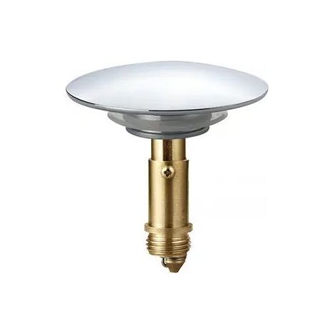 – Bonde de lavabo clic-clac pop-up 66 mm – Bouchon en laiton massif plaqué chrome – Mécanisme à ressort pour vidange rapide – Compatible baignoire et évierAec (1/5)