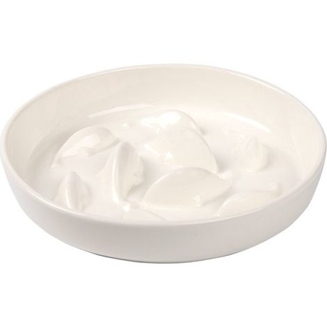Blanco, comedero para gatos, Comedero para gatos, comedero lento, comederos para gatos, comedero interactivo, alimentación más lenta (1/5)