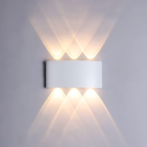 Applique Murale LED 6W, Lumière Blanc Chaud 3000K, Applique murale étanche IP65, Décorative Lumière pour Chambre Couloir Salon Escalier Hôtel Bar (1/5)