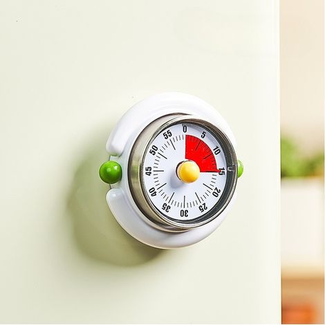 Minuteur visuel avec compte à rebours, base magnétique, finition blanche, pour salle de classe, cuisine, bureau, salle d'étude et technique Pomodoro.-AquaForge (1/4)