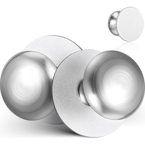 Set mit 2 selbstklebenden Edelstahl-Saugnapfgriffen für Glastüren, kleine Klebegriffe, kein Bohren erforderlich, kompatibel mit Schiebetüren für Schränke. (1/5)