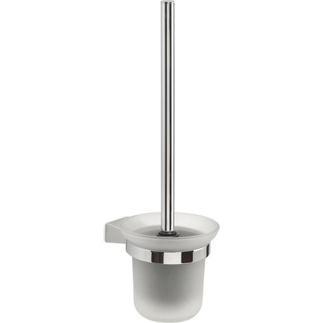 Scopino WC con ciuffo in setole da muro in acciaio inox e Cromall TN33-03 Gedy serie TONALE Cromato (1/2)