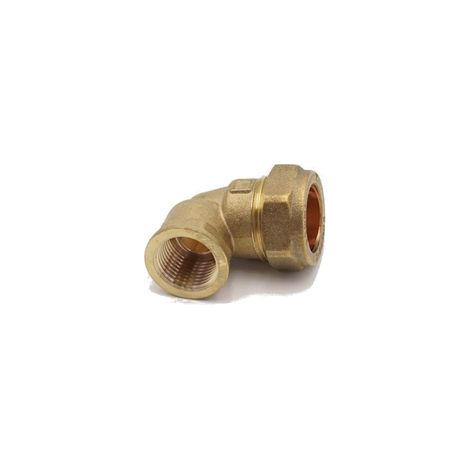 PrimaPlus Brass Compression Elbow 22mm x 1/2" Female - 10 Pack (1/3)