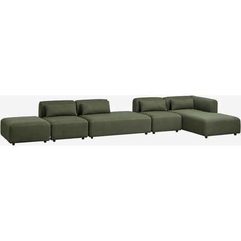 Sofá modular chaise longue esquinero derecho de 4 piezas con diván y puff Fogler SKLUM        (1/5)