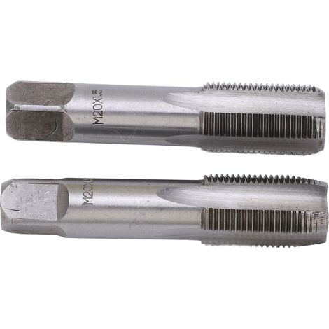 2Pcs Tarauds à Fil Droit M20x1,5, Acier Rapide, Pas Métrique Standard, Outil de Taraudage Manuel (1/5)
