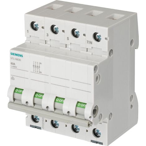 Interruttore Sezionatore 40A 4 Poli 4 Moduli Leva GrigiaSIE5TL16400