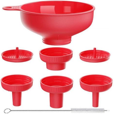 Küchentrichter Set mit 5 Ausläufen, BPA-frei, für Einmachgläser & Flaschen (1/5)