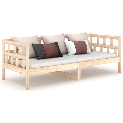 Maison Exclusive - Sofá cama madera maciza de pino 90x190 cm