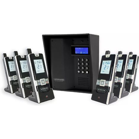 Interphone sans-fil ouverture gâche / portail via combiné - UltraCOM3 + visière noire + 6 combinés (1/5)