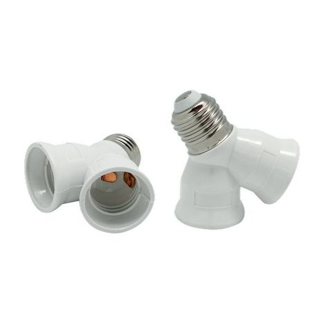 Portalampada Sdoppiato E27 Electarline Termoplastico Bianco 4 Pezzi