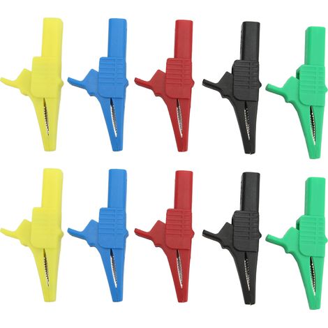 10 pièces J.60039 Pince de Test de Puissance Professionnelle, Type Sécurité, avec Prise Jack 4mm pour Instruments Électroniques (1/5)