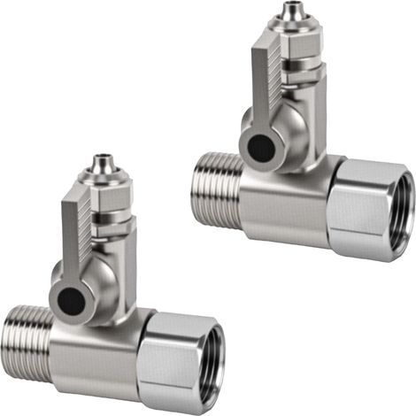 JSSEVN - 2-Piece Water Fitting Distributor for Garden Hose, T-Adapter 3/8 x 3/8 x 1/4 for Refrigerators, Water Filters, and Penetration Systems (1/5)