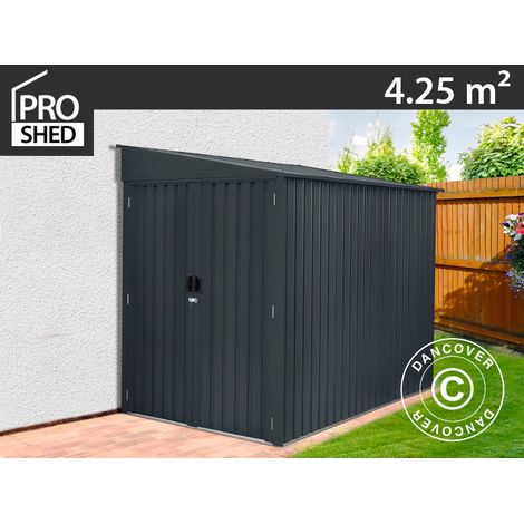 Metallschuppen (Motorräder/Fahrräder), 1,7x2,49x2,03m, 4,25m², Anthrazit - Dancover