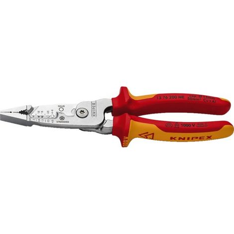 Knipex - 13 76 200 Me Pince Multifonctions 5 Outils En 1 - 200mm - Bi- Matière - Chromé - 1000v - Co