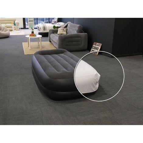 Pack matelas gonflable Pillow Rest Raised 1 place Intex + Drap housse (1/5)