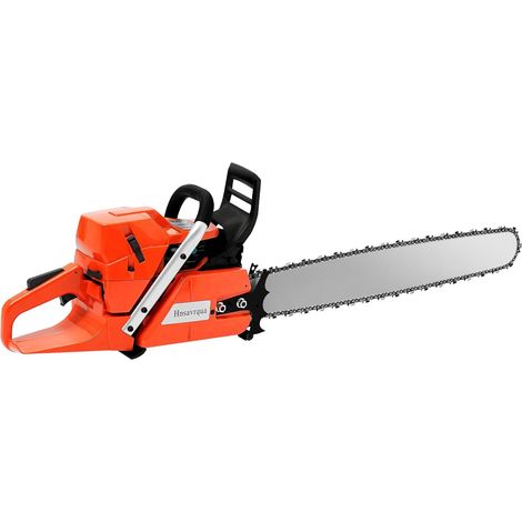 Tronçonneuse à essence 71 cm³, puissance 3,9 kW, 10 000 tr/min, rail de guidage de 28 pouces, moteur 2 temps, frein de chaîne de sécurité, pour l'élagage, l'exploitation forestière, le fendage du bois