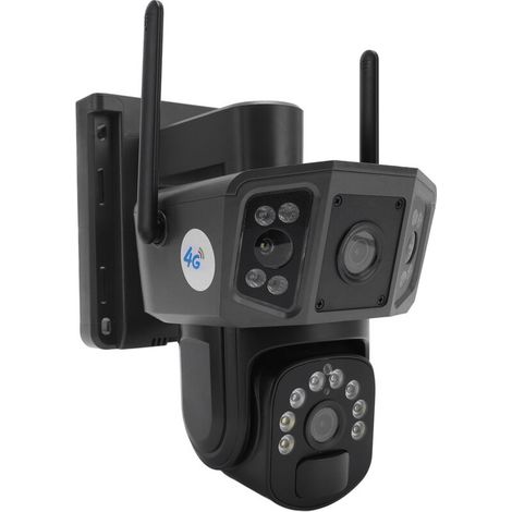 Caméras de sécurité 4K, 4G 8MP HD, double objectif, batterie, surveillance extérieure, détection humaine pour la maison (1/5)