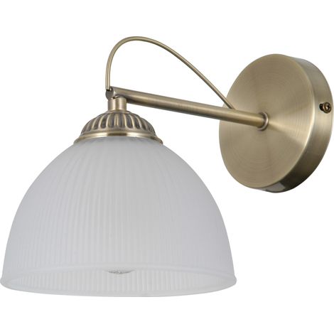 MORETI Wandleuchte 1 E27 Antikmessing ITALUX WL-40623-1-AB