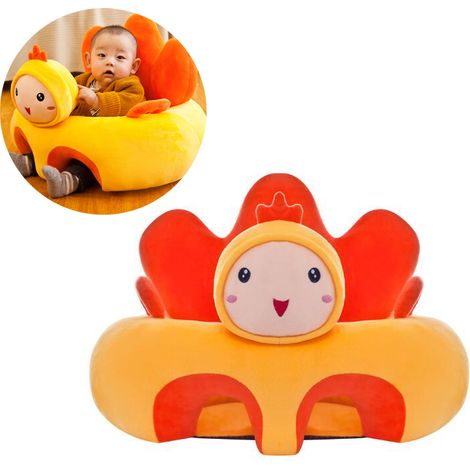 Housse de Canapé d'Angle - Siège d'Appoint pour Bébé - Sans Rembourrage - Camel - 1 Pièce (1/5)